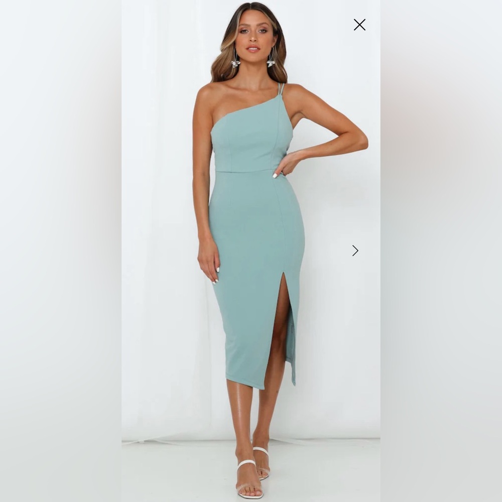 HELLO MOLLY TAKING IT BACK DRESS SAGE | Size: 4